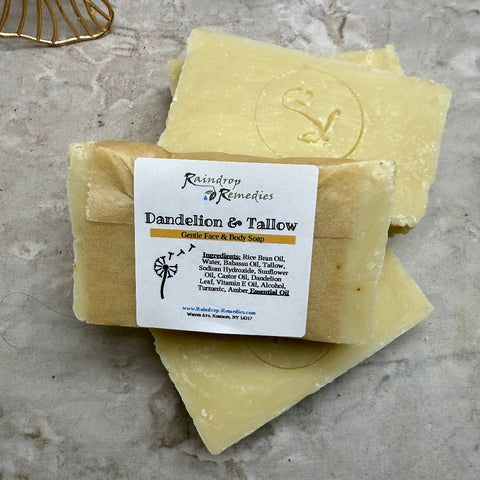 Dandelion & Tallow Soap | Raindrop Remedies