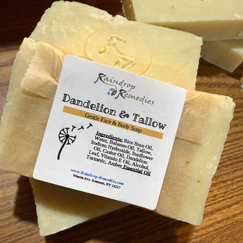 Dandelion & Tallow Soap | Raindrop Remedies