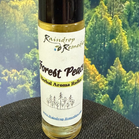Forest Peace Aroma Roller  label | Raindrop Remedies