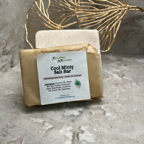 Cool Minty Salt Bar | Raindrop Remedies 