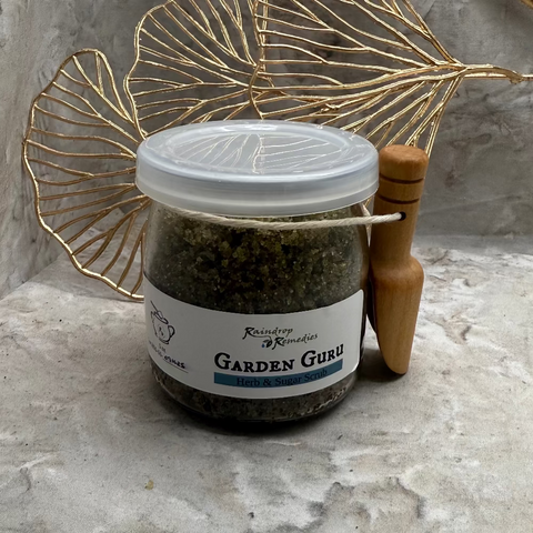 Garden Guru Herb & Sugar Scrub front label