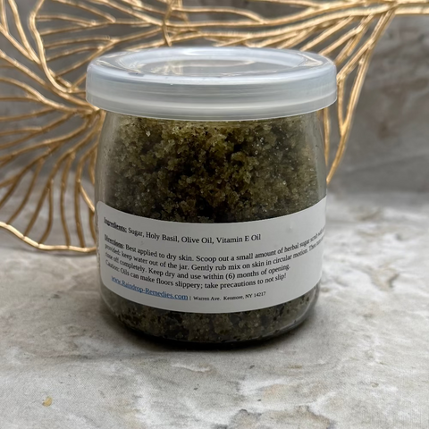 Garden Guru Herb & Sugar Scrub back label