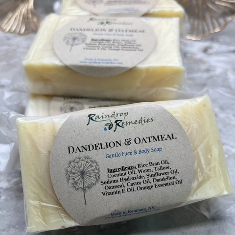 Dandelion & Oatmeal Soap_Raindrop Remedies