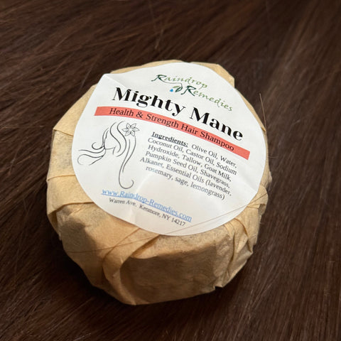 Mighty Mane Shampoo on hair