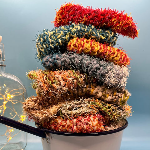 Knit Kitchen Scrubbies_pot stack