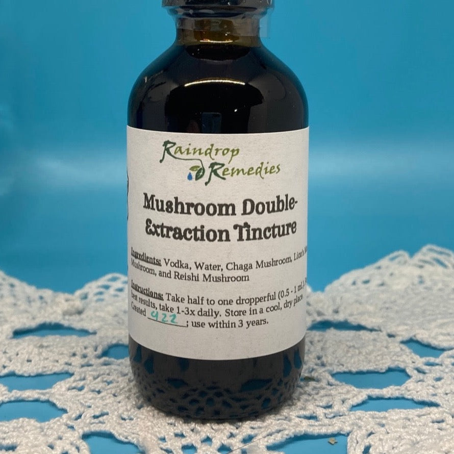Mushroom Tincture, DoubleExtraction Raindrop Remedies